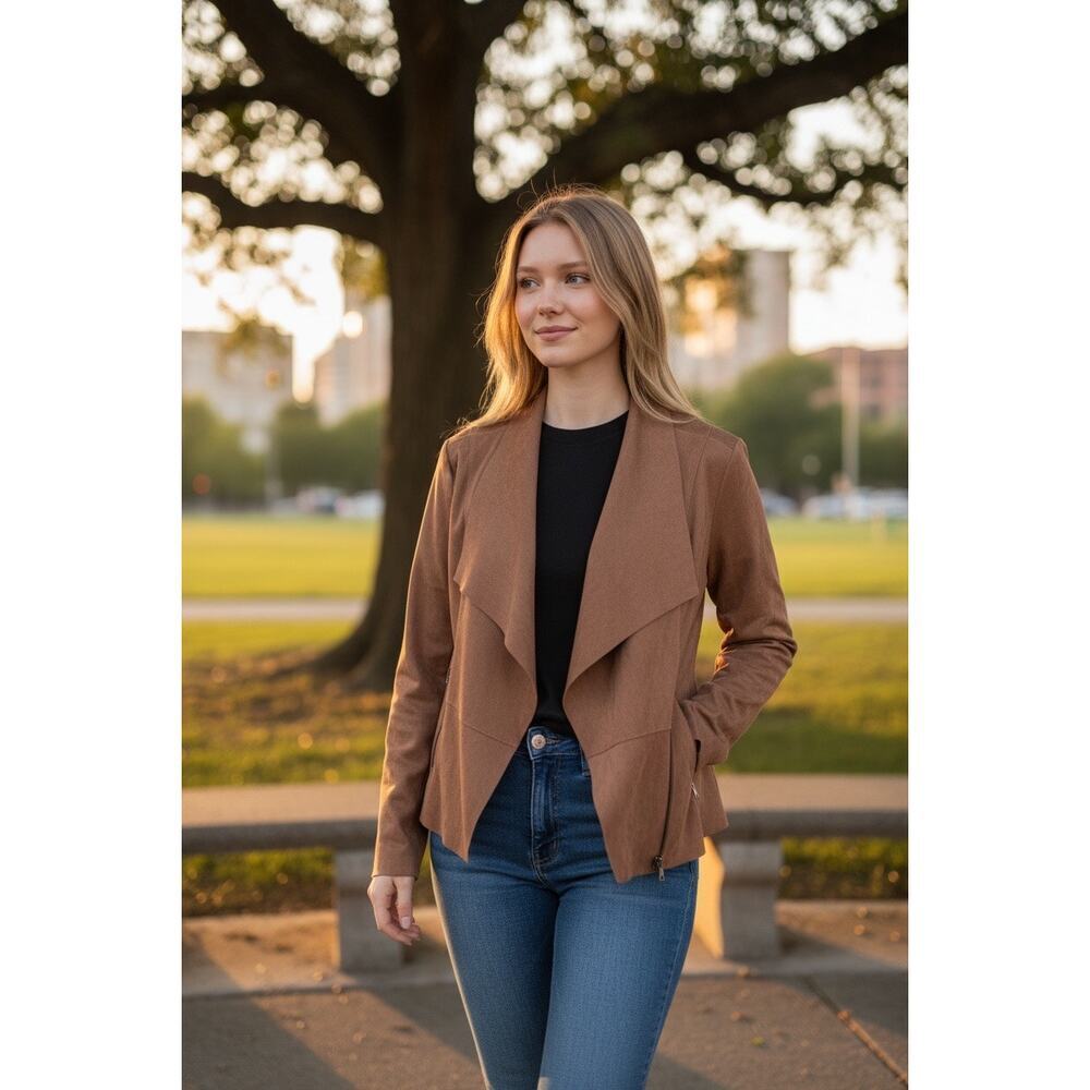Sofia Vergara soft faux suede‎ blazer